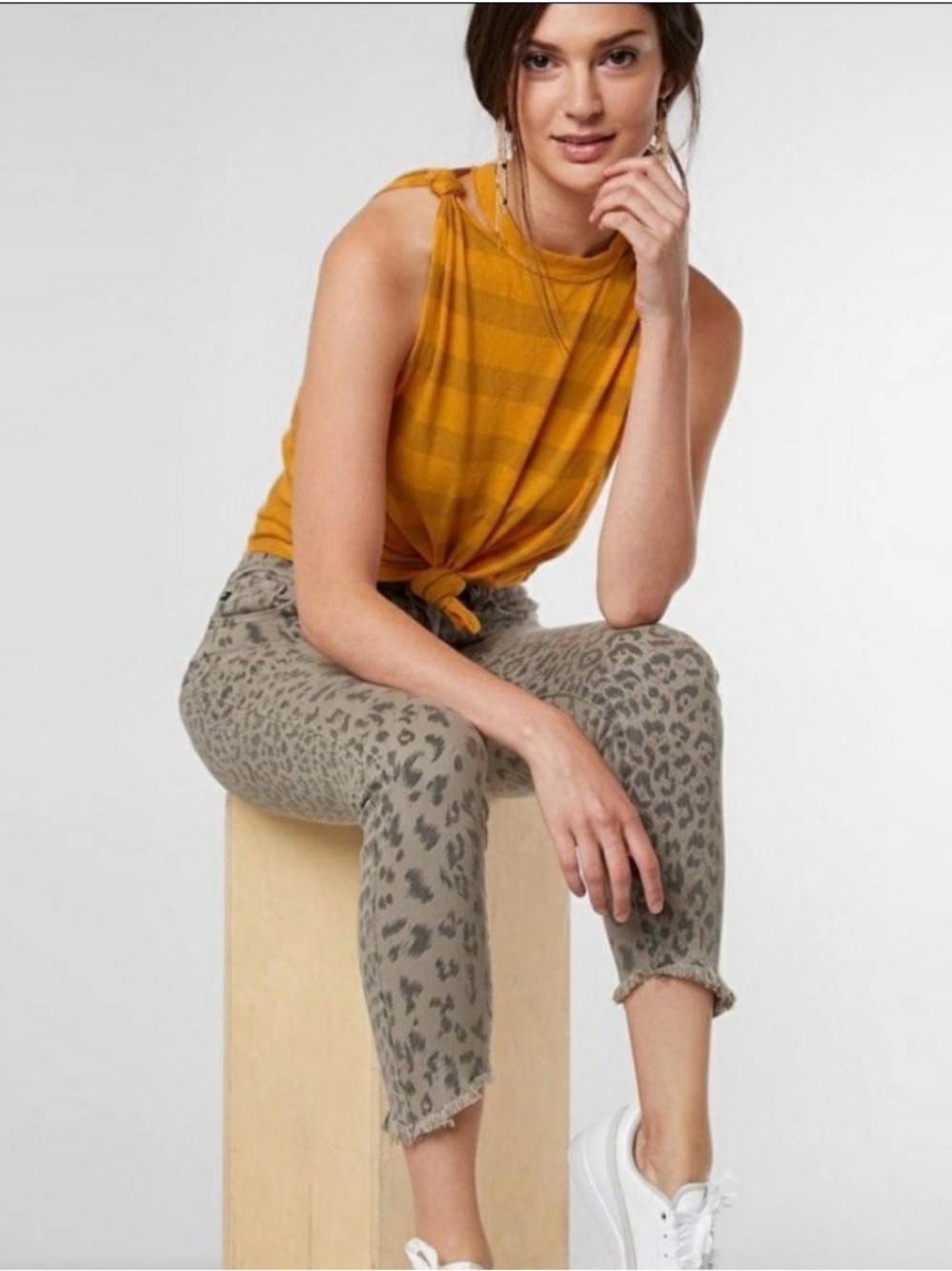 Free People We The Free Mandarin Twist Shoulder Tank Top NWT Size Small